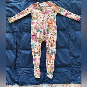 Posh Peanut Watercolor Butterfly Footie